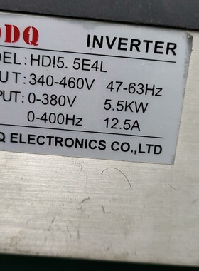 Hddq 5.5kw变频器 HDI5.5E4L.功能正常，--议价商品