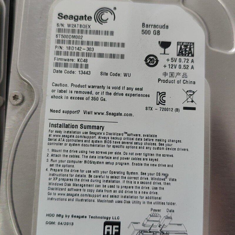 工控拆机一批希捷500G机械硬盘,型号ST500DM002,--议价商品