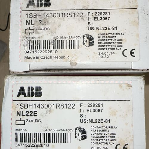 ABB中间继电器，型号NL22E-81，24V DC，全新正--议价商品