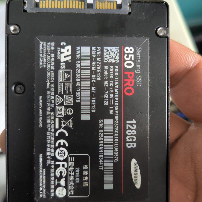 三星850 PRO 128GB固态硬盘，拆机件，成色看看图，--议价商品