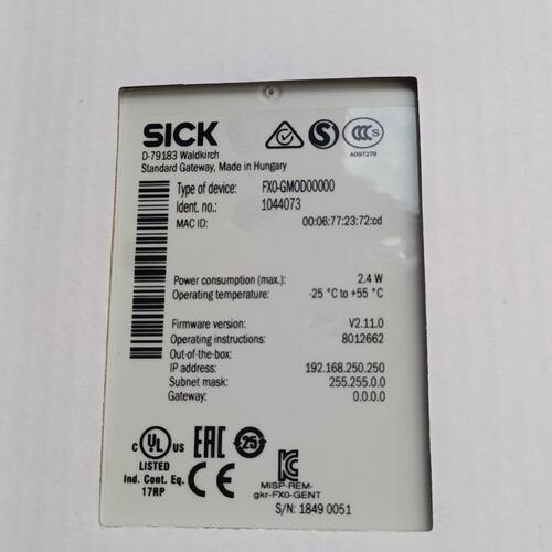 SICK西克安全继电器 FXO-GMOD00000 订货号--议价商品