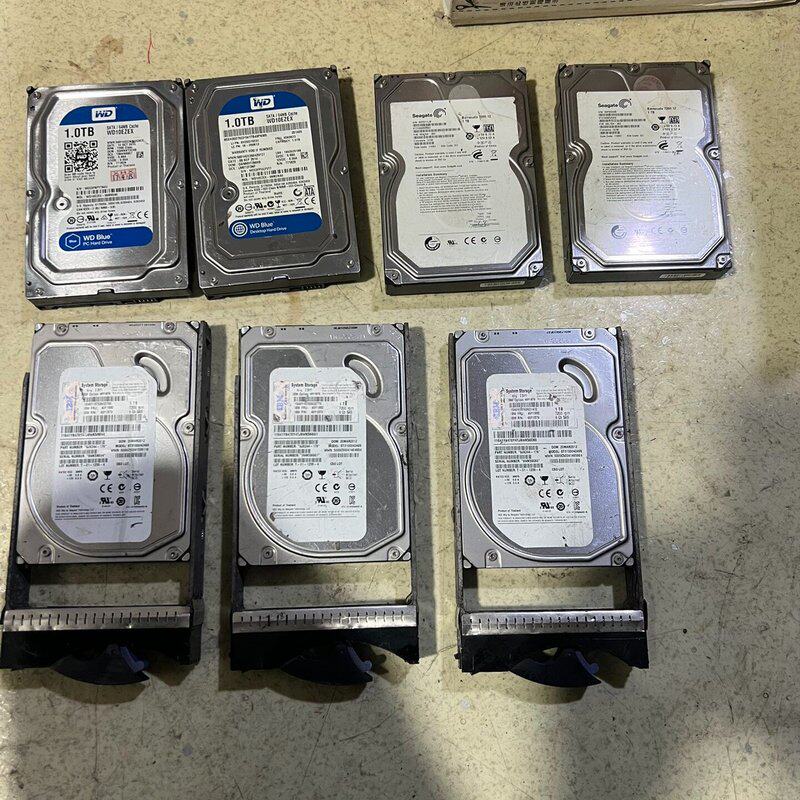 西数蓝盘1TB机械硬盘,型号WD10EZEX两个,希捷1TB--议价商品