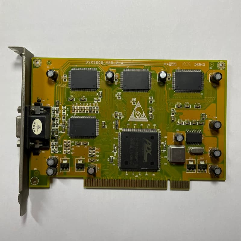 正品波粒监控卡V2.4 DVR9808 程八路监控视频采集卡--议价商品