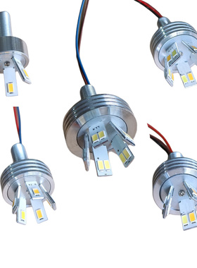 LED水晶灯过道3W5W白暖彩光三叉四五叉360度光源板过道灯变光配件
