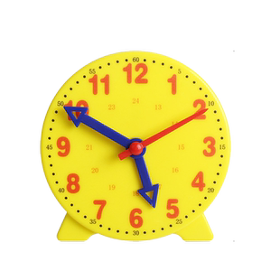 时间钟表学生一年级二年级钟面学习钟表模型三针联动拨动钟表学习教学模拟钟面模具小学生教具印章