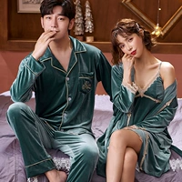 Бирюзовый бархатный комплект