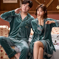 Бирюзовый бархатный комплект