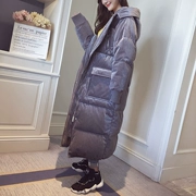 Áo khoác cotton mùa đông sang trọng nữ xuống trong phần dài của áo khoác 2019 phiên bản Hàn Quốc mới của East Gate qua áo khoác cotton đầu gối - Bông