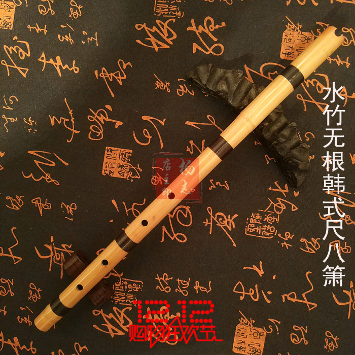 包邮韩式尺八 乐器袋 韩国短箫水竹 初学入门 5孔