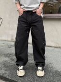 子垂感直筒长裤 实体直播春季 男宽松阔腿工装 裤 美式 重磅弯刀休闲裤