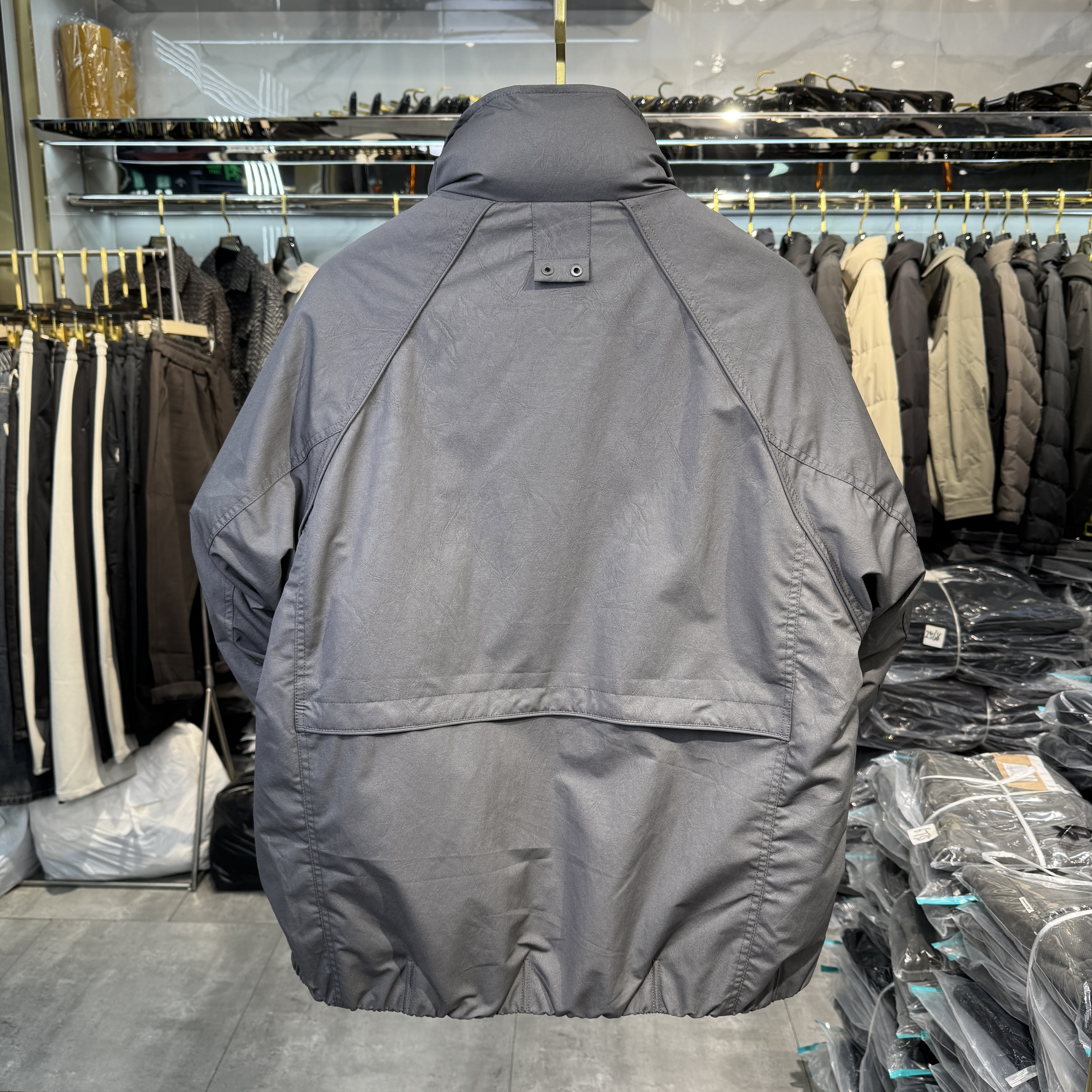 实体冬季设计感假两件羽绒服男士潮牌白鸭绒微阔休闲保暖90绒外套