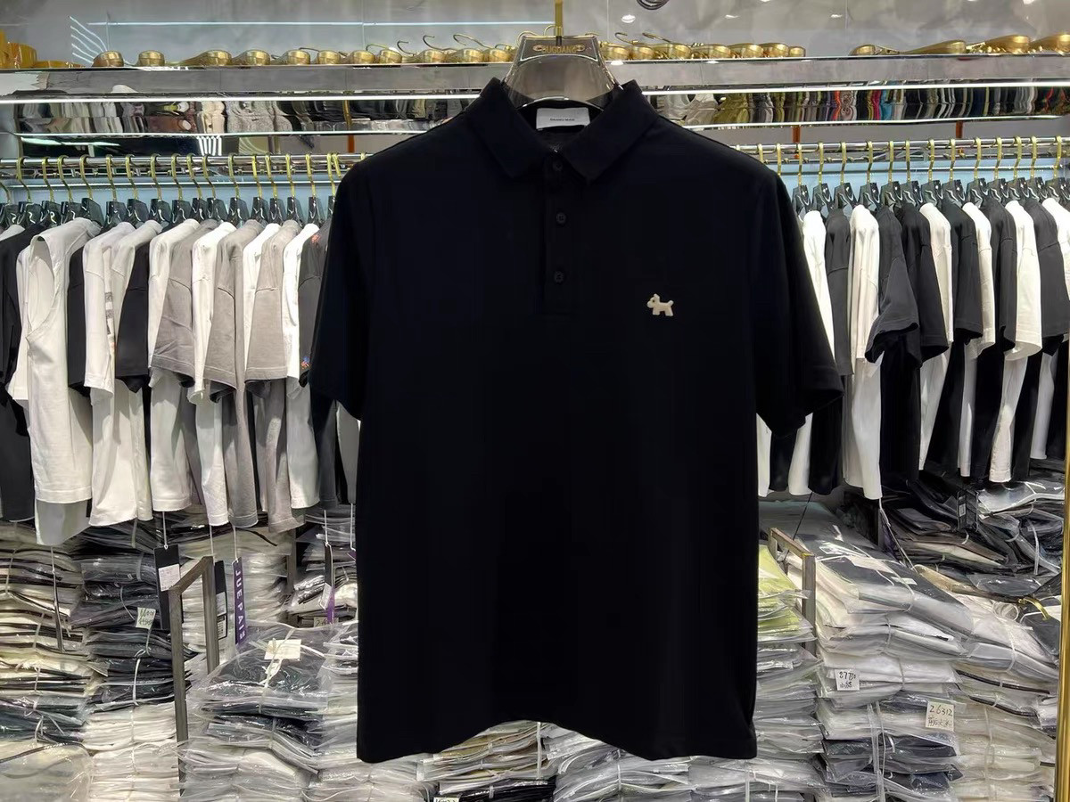 男士翻领T恤简约小狗刺绣卡通短袖polo衫夏季新款高级感商务休闲