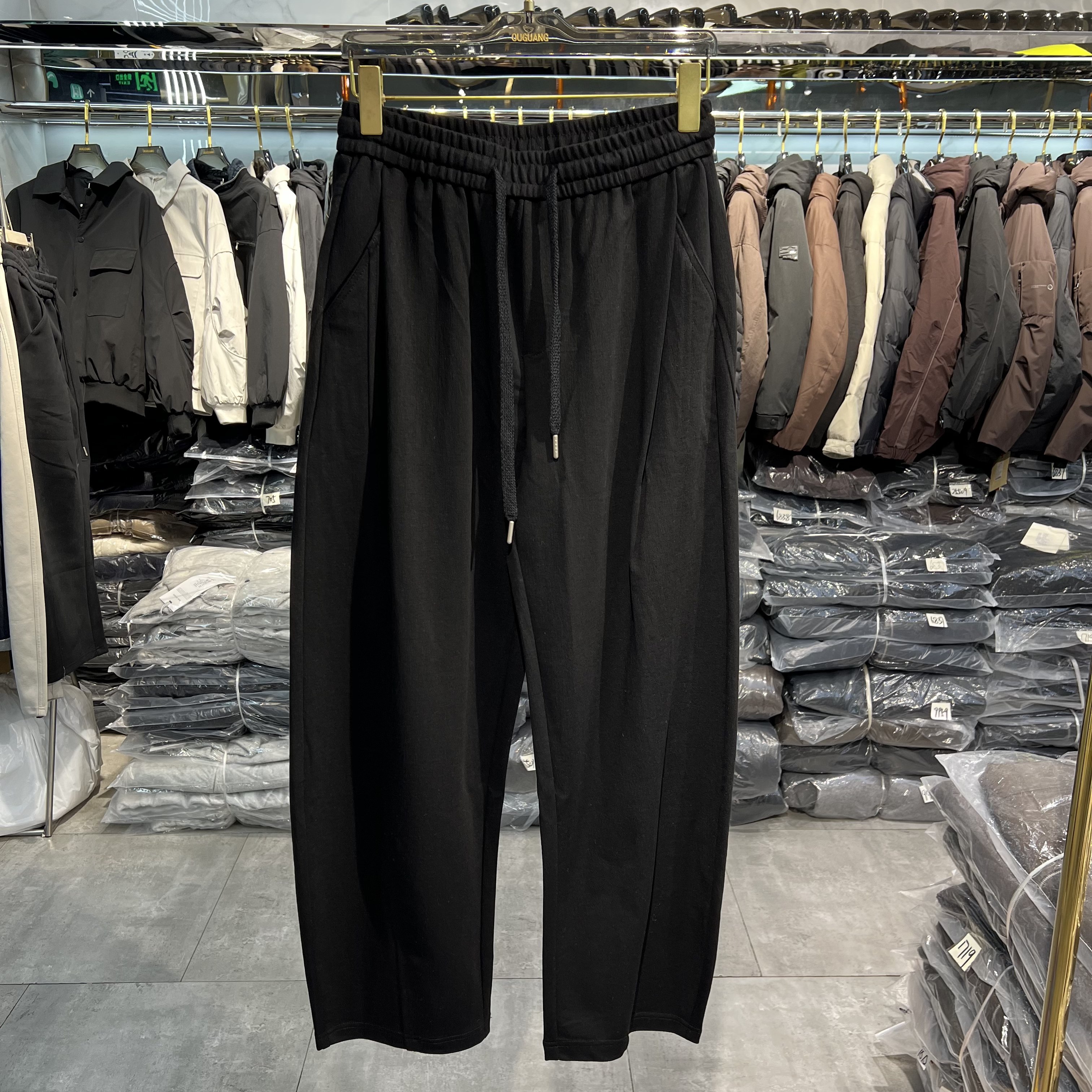 实体2026春秋季新款男潮流简约纯色百搭小直筒弯刀保暖休闲裤长裤,男装,休闲裤,淘宝优惠券,粉丝福利购,淘宝优惠卷