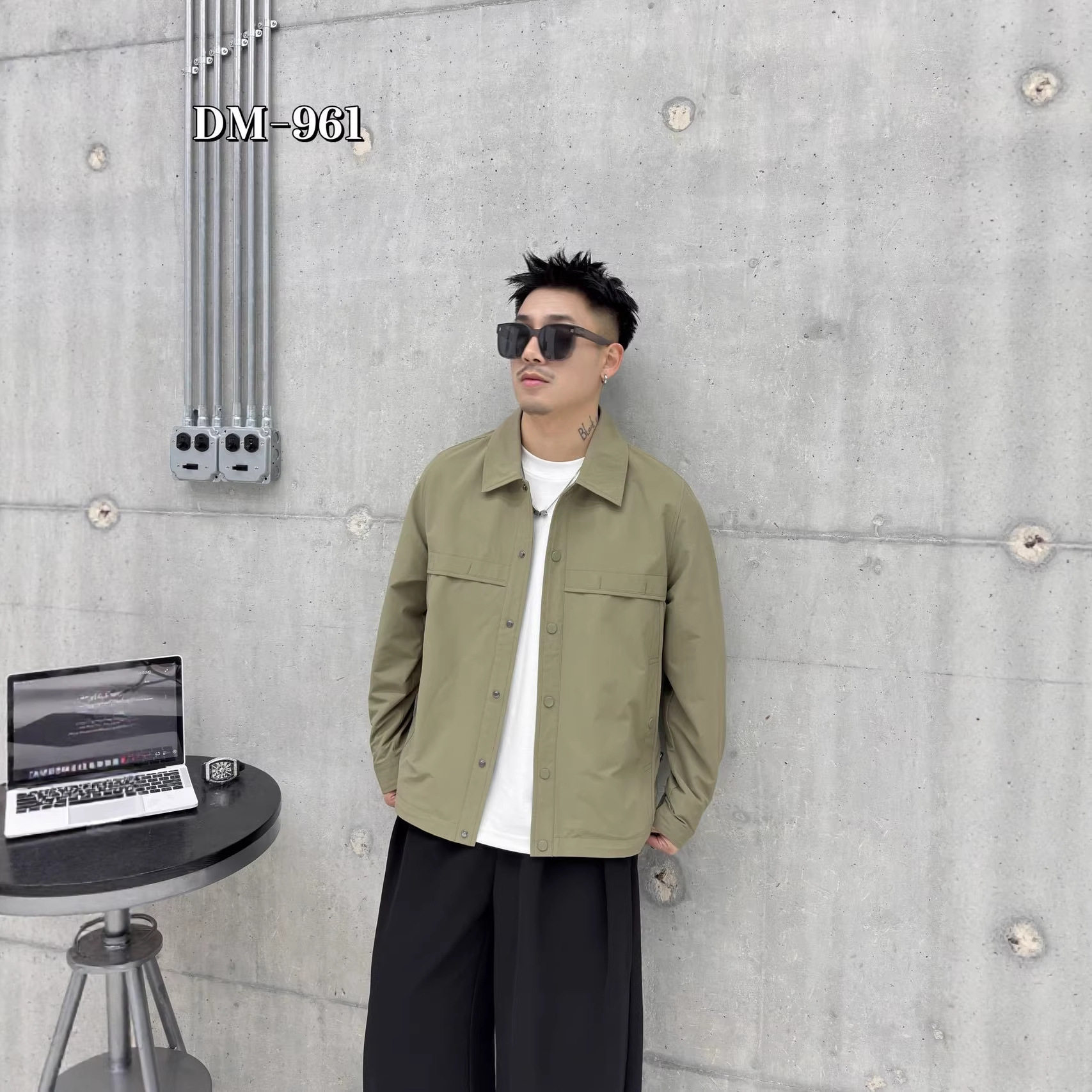 潮流男装外套男2025秋季款青年男士潮牌休闲工装高级感翻领夹克男