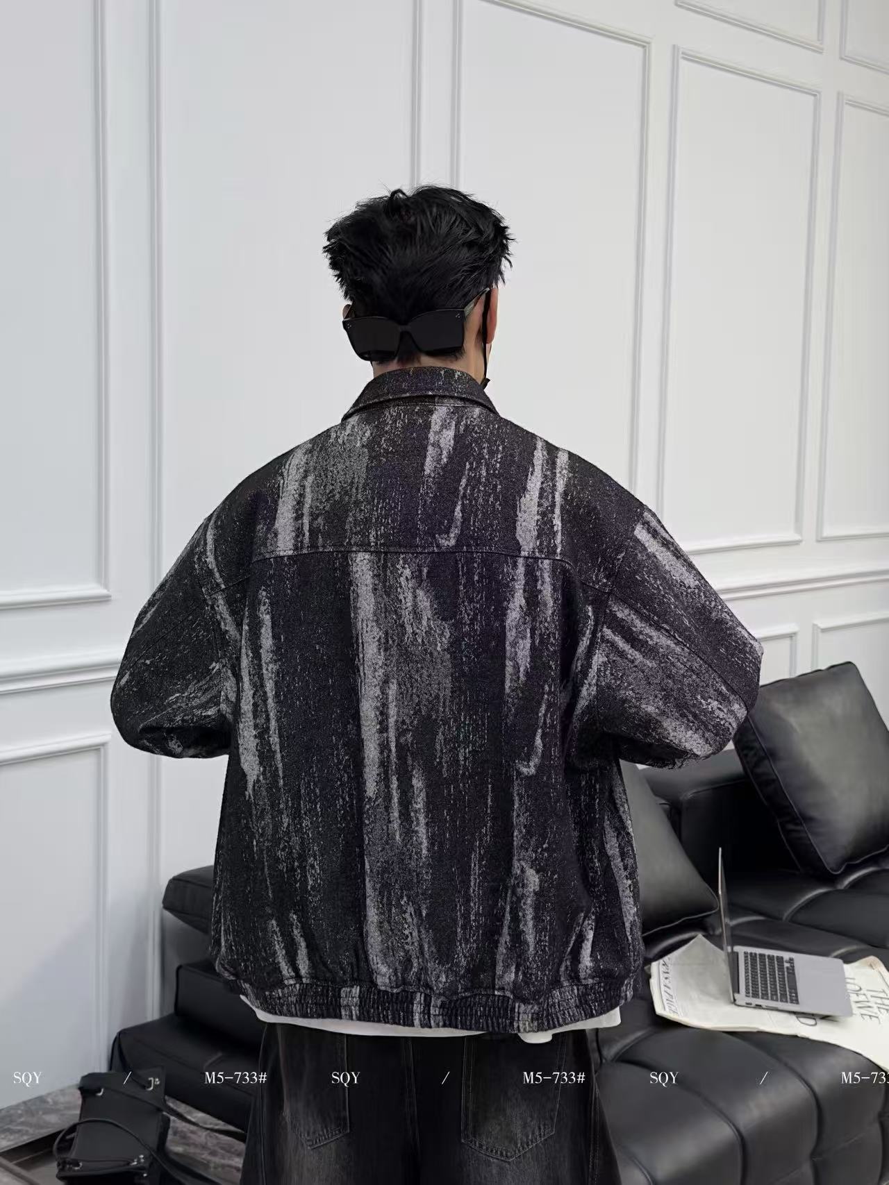 实体潮牌秋冬季欧货翻领二棉羽绒棉服夹克男装修身百搭保暖外套男