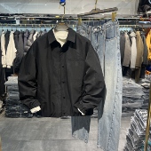 外套美式 实体直播春季 男高级感复古翻领工装 户外宽松痞帅通勤夹克