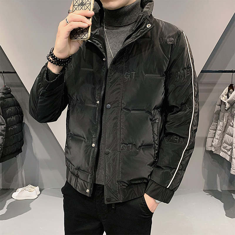 羽绒服男士冬季新款港风潮牌轻薄鸭绒立领羽绒服男款潮流加厚