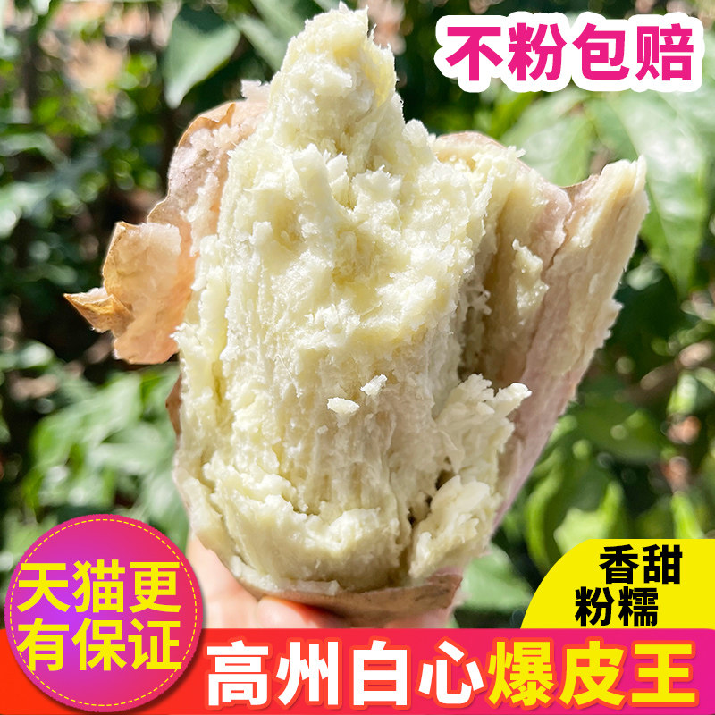高州爆皮王蕃薯 面包王番薯 新鲜粉番薯 白肉干面红薯地瓜5斤包邮