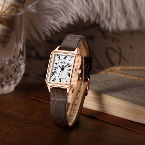 聚利时官旗轻奢复古小方表女表