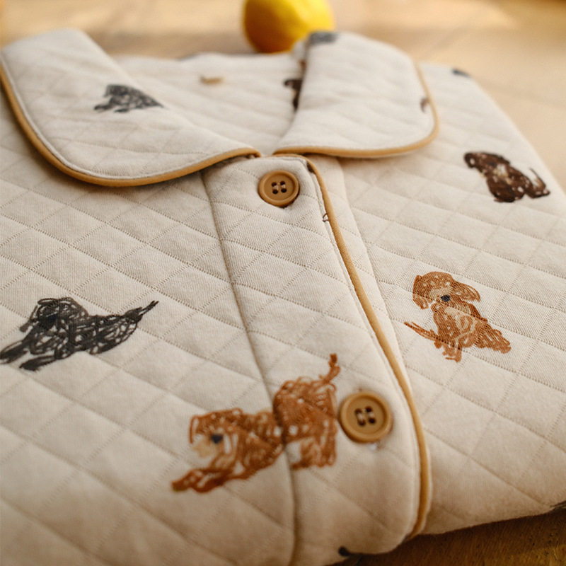 日系新款睡衣女秋冬季空气棉夹层纯棉长袖套装可爱女款休闲家居服,女士内衣/男士内衣/家居服,睡衣/家居服套装,淘宝优惠券,粉丝福利购,淘宝优惠卷