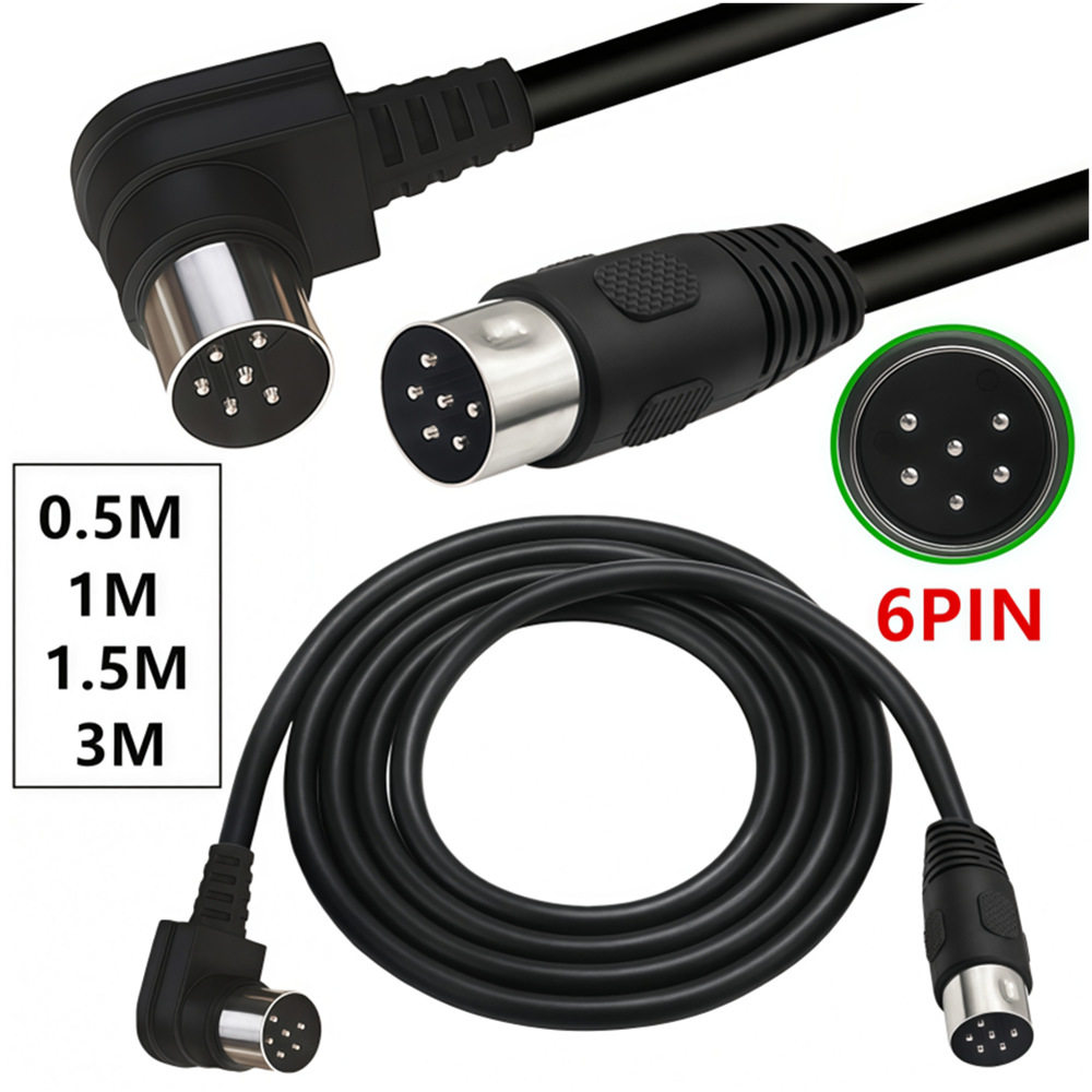 弯头大DIN6线din6P公公电脑周边编程器数码设备音频数据信号连接,电子元器件市场,连接线/转接线/延长线/数据线,淘宝优惠券,粉丝福利购,淘宝优惠卷