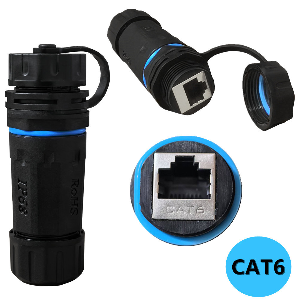 M23面板固定式防水连接器5G网络通讯基站防水快速接头IP68接头