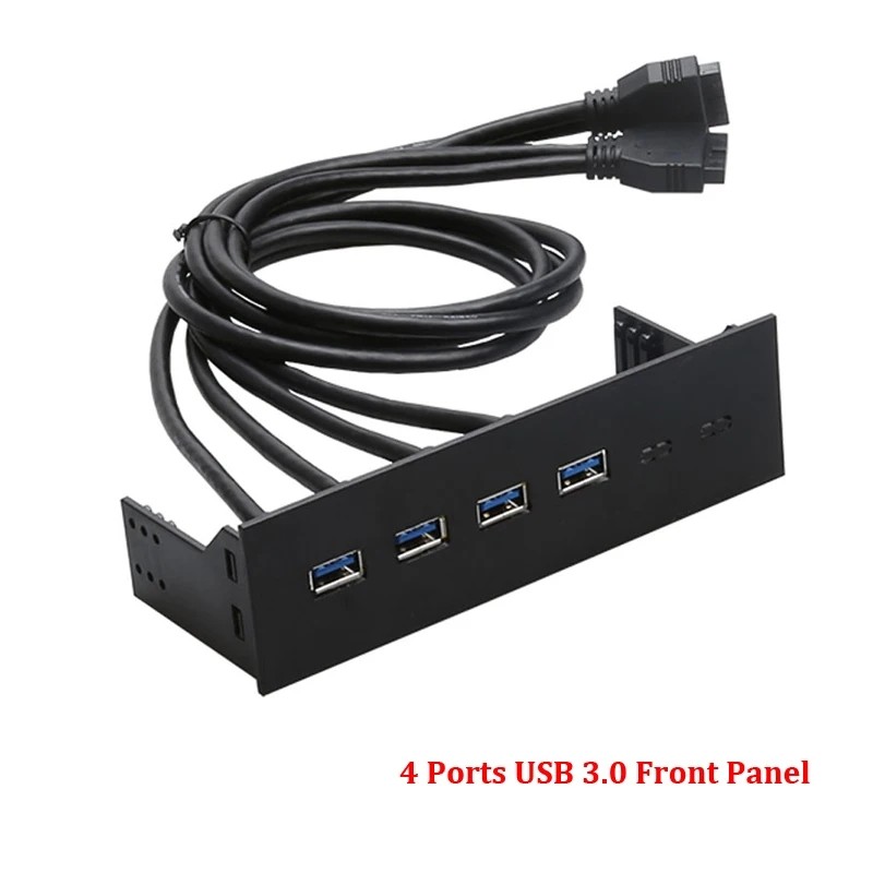 台式机电脑光驱位4口pci-e转USB3.0前置双19/20PIN接口扩展卡图片