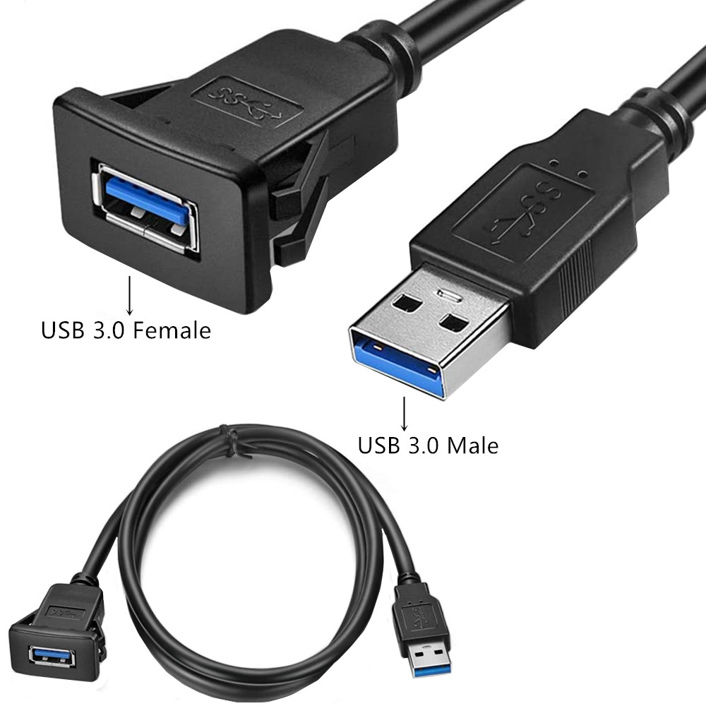 USB3.0 5GBPS版本汽车仪表盘延长线USB面板防水线延长线转接线