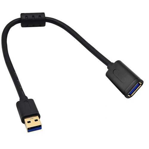 镀金usb3.0数据线延长线microB打印线移动硬盘盒笔记本电脑带磁环