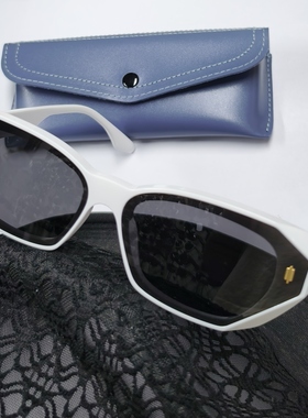 平面个性潮流太阳镜女士猫眼不规则偏光墨镜可调节板材镜腿宽板