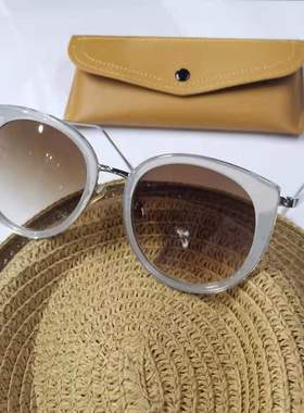 纯乳白偏太阳镜韩版女流行驾驶防紫外线UV400适中大脸实店价渐进