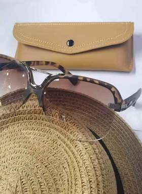 韩版双梁磨砂玳瑁色小脸太阳镜