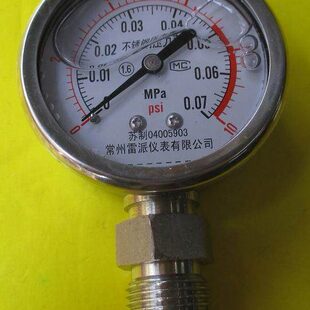 全不锈钢耐震充油压力表TYNT80FB 010PSI耐震压力表 0007MPA