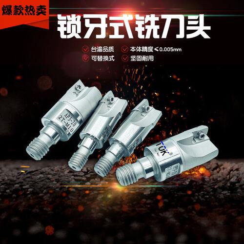 台湾TOK锁牙式铣刀头 分体式可换刀杆300R 400R抗震直肩精铣刀杆