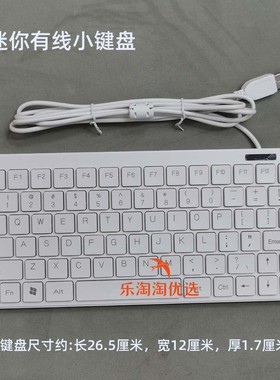 迷你笔记本电脑小键盘USB有线工业控机设备办公PS2圆插头便携白色