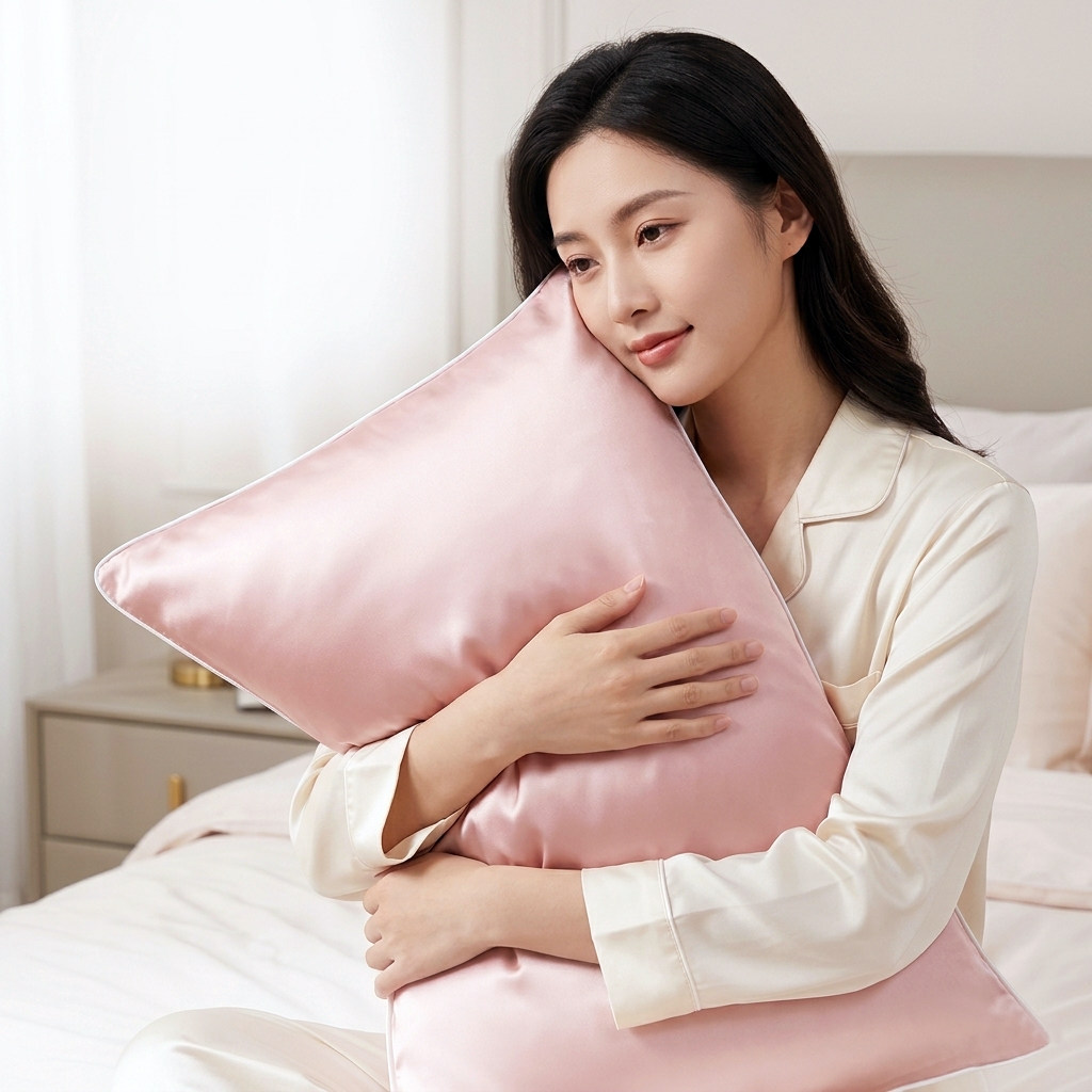 真丝枕套桑蚕丝丝绸刺绣乳胶成人图片