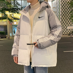 耐克顿羽绒服男生2024新款冬季白鸭绒保暖外套青少年宽松加厚冬装