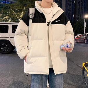 耐克顿羽绒棉服男生冬季新款宽松休闲立领外套防寒加厚保暖棉袄潮