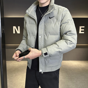 NK品牌羽绒服男2024新款冬季休闲立领短款外套白鸭绒轻薄保暖冬装