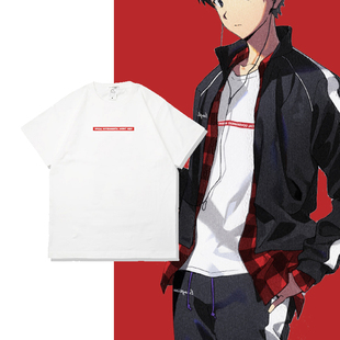 胶囊工作室新款动漫人物cos250g棉日系复古T恤休闲宽松二本针短袖