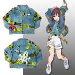 胶囊工作哭泣少女井芹仁菜同款cos刺绣飘带打歌常服牛仔夹克外套
