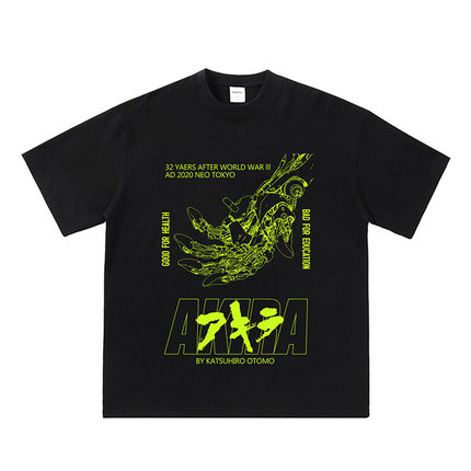胶囊工作室日系复古Vintage动漫AKIRA阿基拉短袖大码纯棉宽松男女