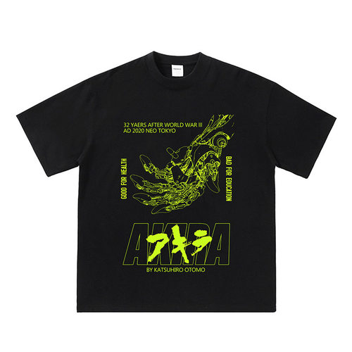 胶囊工作室日系复古Vintage动漫AKIRA阿基拉短袖大码纯棉宽松男女