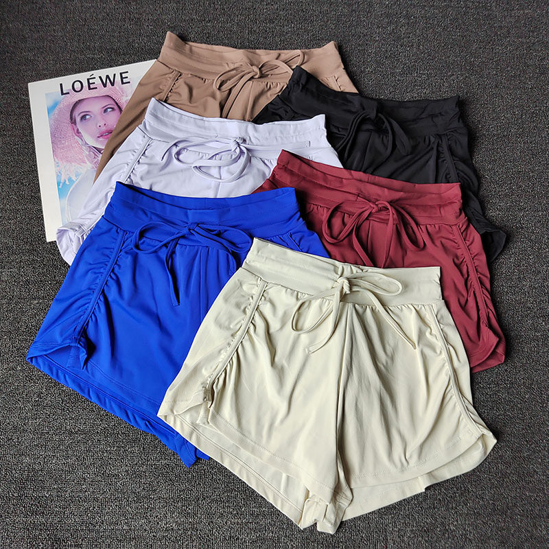 运动短裤女防走光马拉松跑步健身训练三分裤高腰褶皱网球瑜伽裤夏,运动服/休闲服装,健身裤,淘宝优惠券,粉丝福利购,淘宝优惠卷