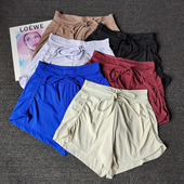 夏 高腰褶皱网球瑜伽裤 运动短裤 女防走光马拉松跑步健身训练三分裤