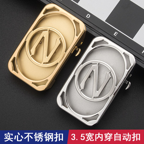 皮带头不锈钢内穿自动扣3.5宽Z字