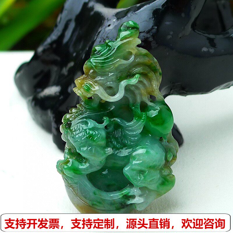 缅甸天然A货玉石翡翠挂件老坑冰种 仿古貔貅挂件吊坠吊坠