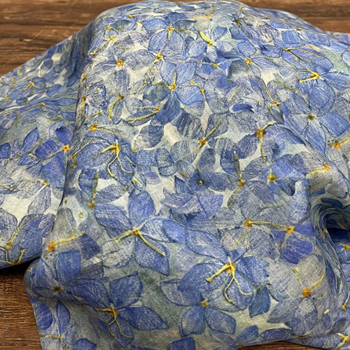 清新碎花苎麻连衣裙布料宽松女装