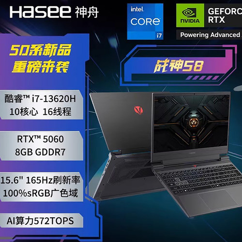 Hasee/神舟RTX50608G独显游戏本