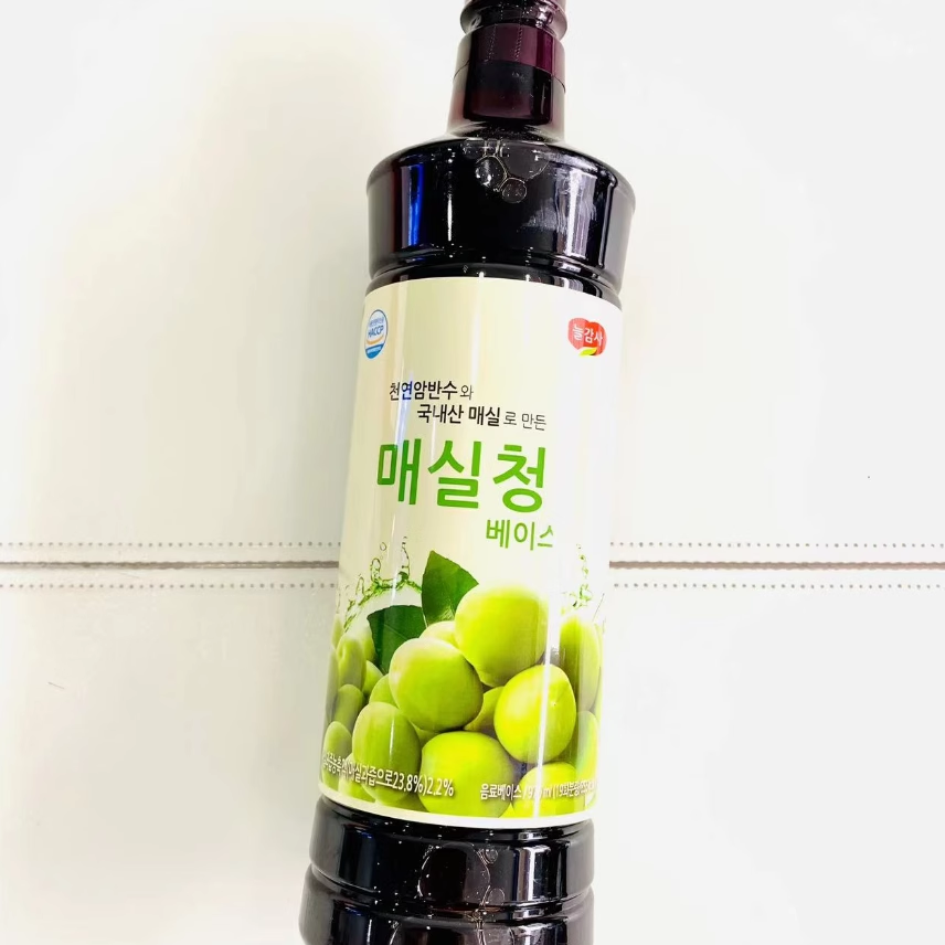 现货韩国广野青梅汁果醋浓缩汁兑水喝可做沙拉鸡尾酒970ml